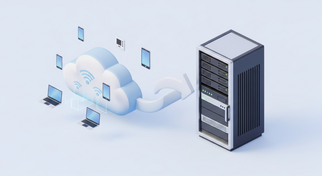 Comparativa visual entre tecnología ERP en la nube (SaaS) y servidores locales (On-Premise)