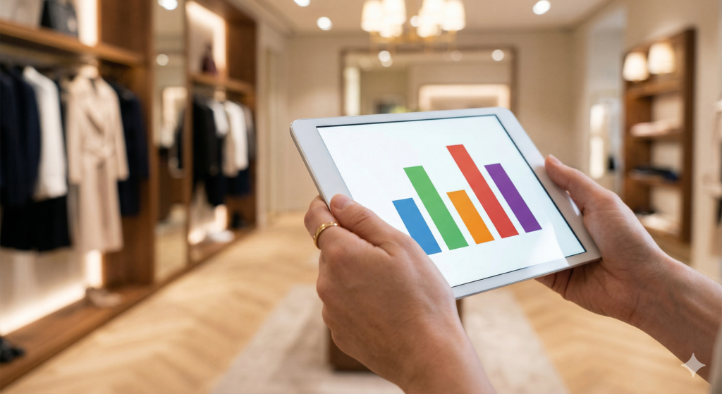 Analista financiero revisando el ratio de esfuerzo de renta y el costo de ocupación en una tablet.