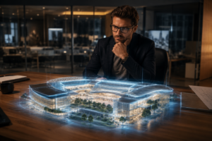 Comparativa entre ERP tradicional y software especializado en Real Estate para la gestión de centros comerciales.